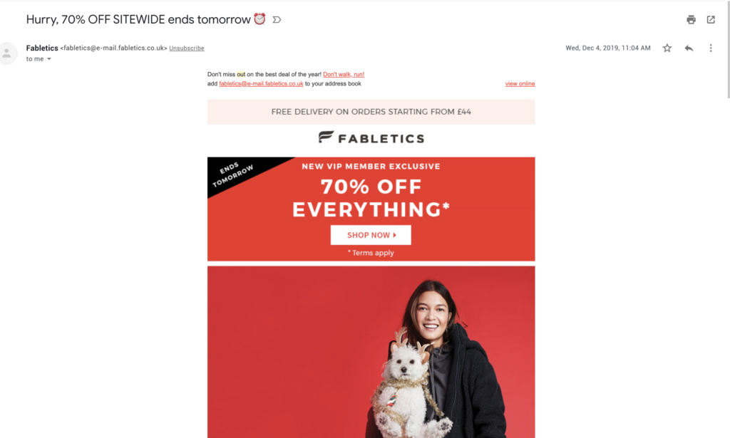 pēdējā iespēja fabletics