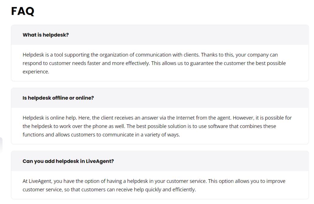 LiveAgent BUJ piemērs