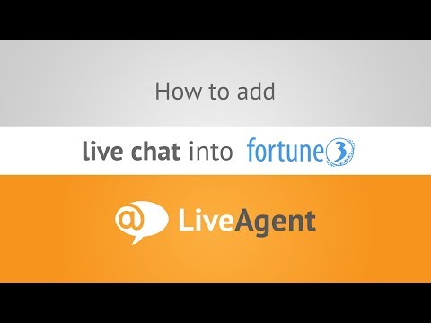 Youtube video: How to add live chat to Fortune 3 www.liveagent.com