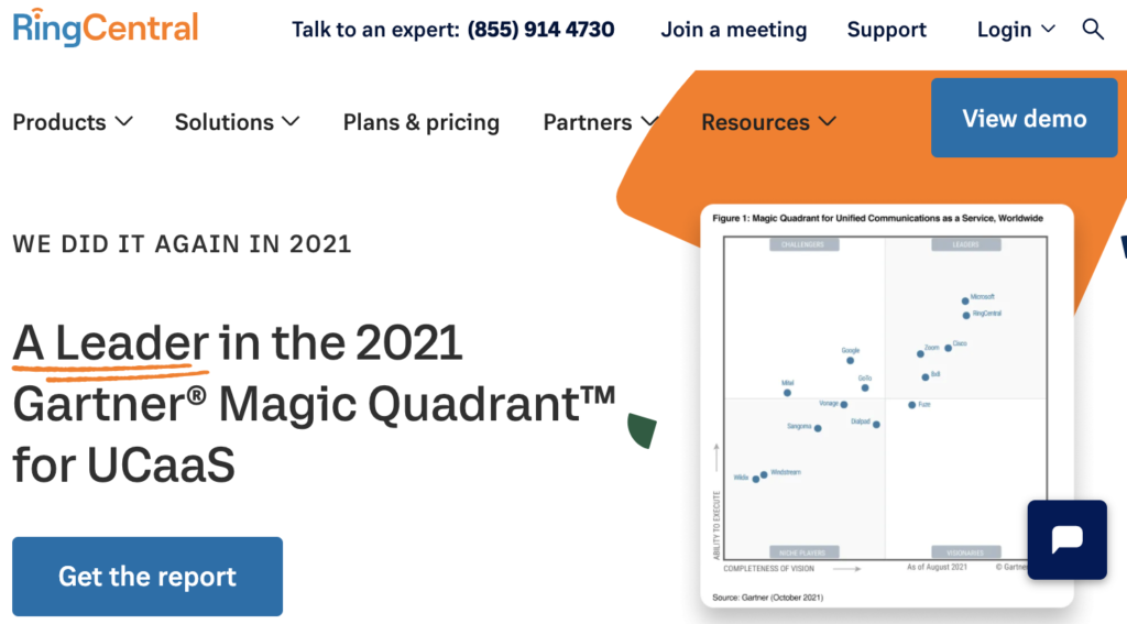 Ringcentral sākumlapa