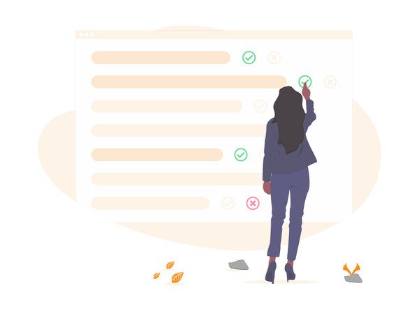 sieviete izvēlas pareizo izvēli - ilustrācija