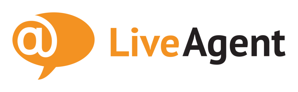 LiveAgent logotips ar ēnu