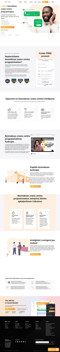 LiveAgent bezmaksas zvanu centra programmatūra ļauj saņemt un veikt zvanus pārlūkprogrammā vai mūsu mobilajā lietotnē. Izbaudiet neierobežotu zvanu ierakstu vēsturi.
