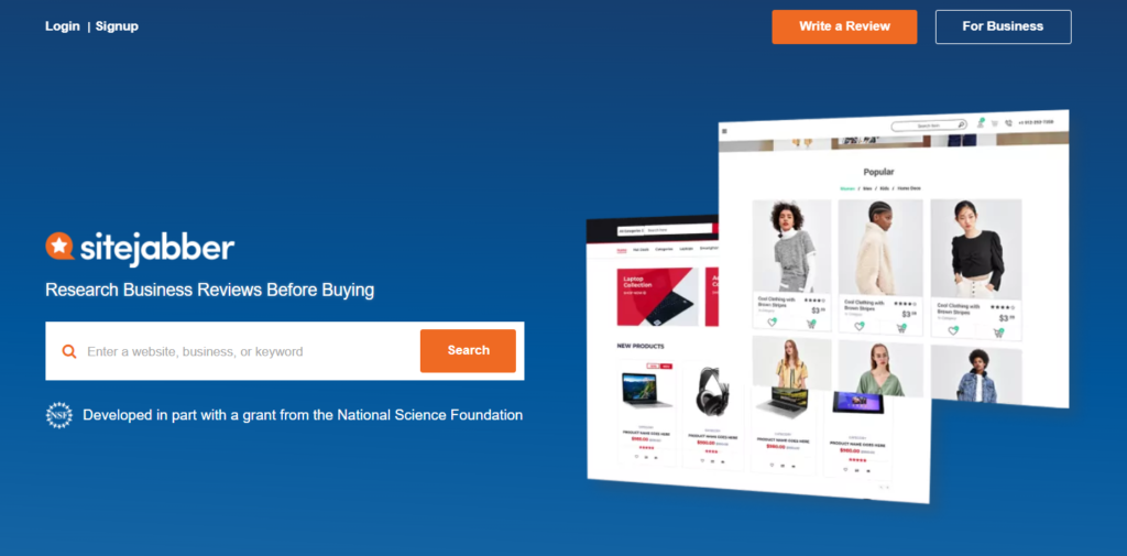 Sitejabber mājaslapa