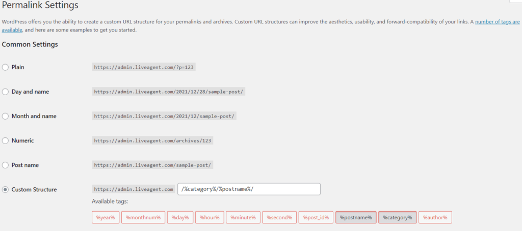 Pastāvīgo saišu piemērs