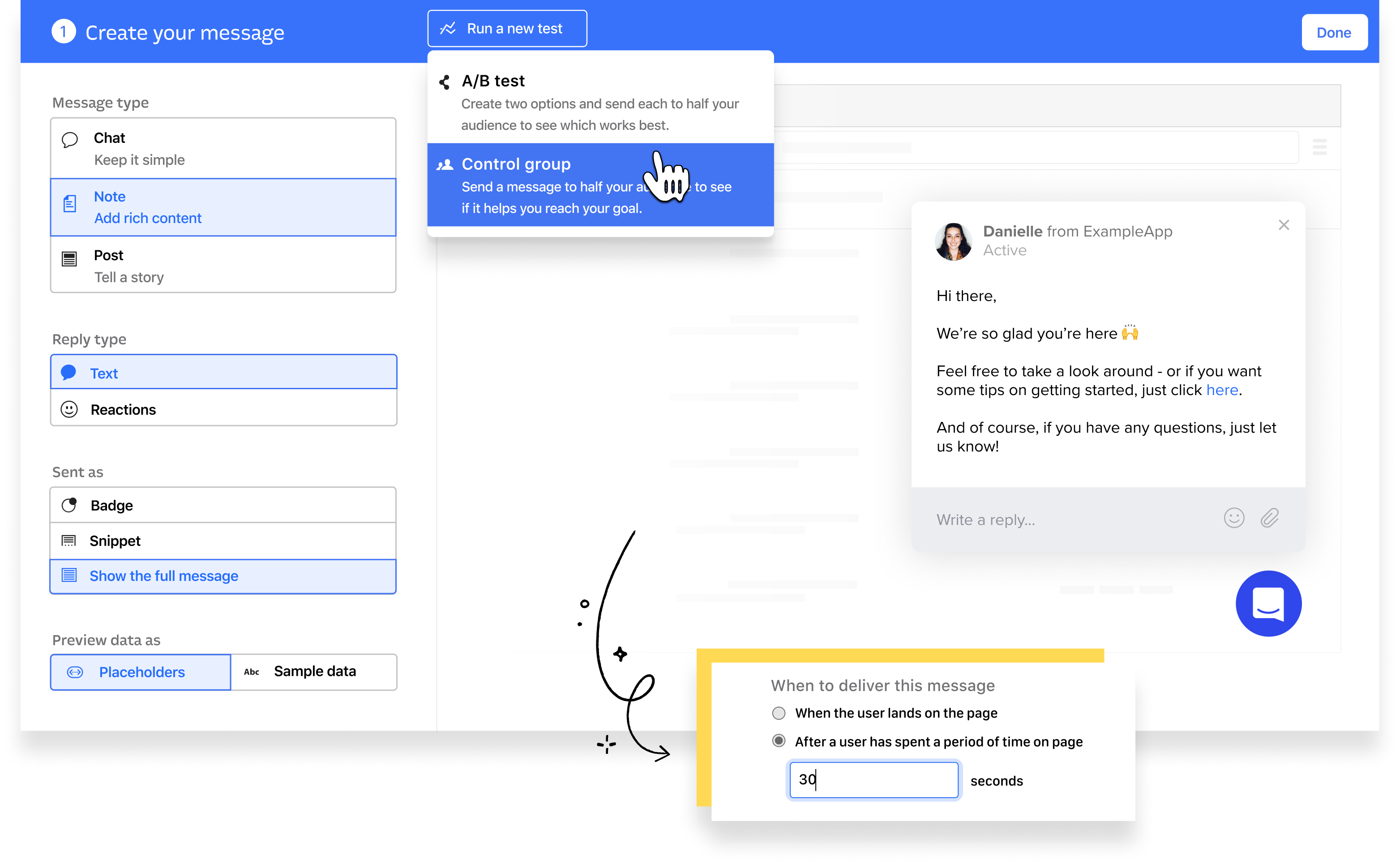 intercom - tiešsaistes čats darbībā