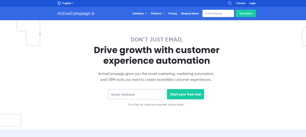 ActiveCampaign Mājaslapa