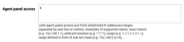 agent-panel-whitelisting Agent panel whitelisting
