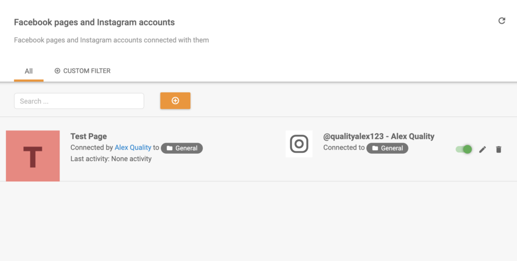 Instagram savienots ar LiveAgent