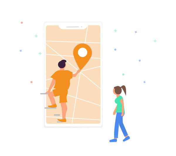 ceļošana-meklēšana atrašanās-vietas-ilustrācija