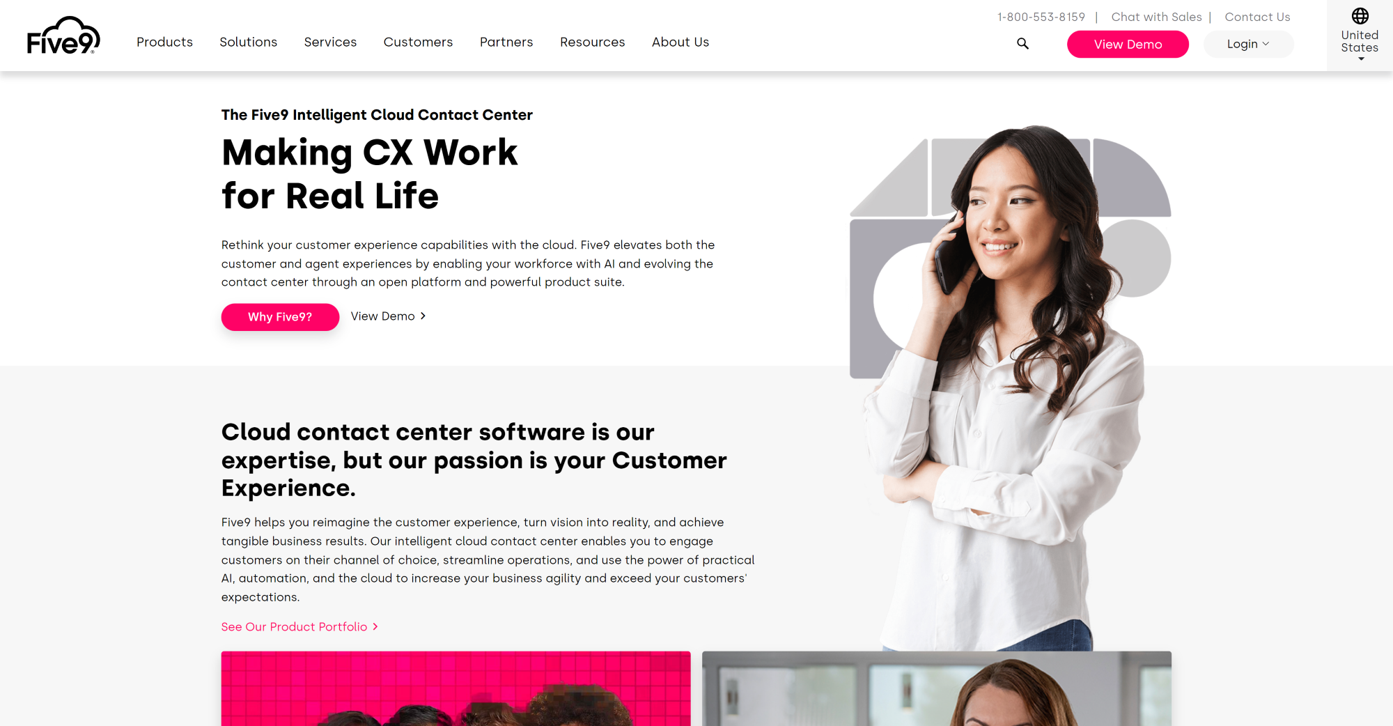 Five9 Zvanu Centra programmatūras mājaslapa