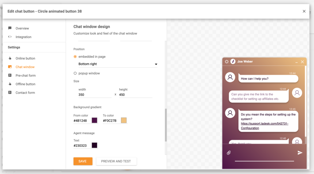 Čata-loga-piesaistes funkcija-programmatūrā-LiveAgent