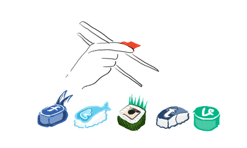 sociālo mediju sušī - gif