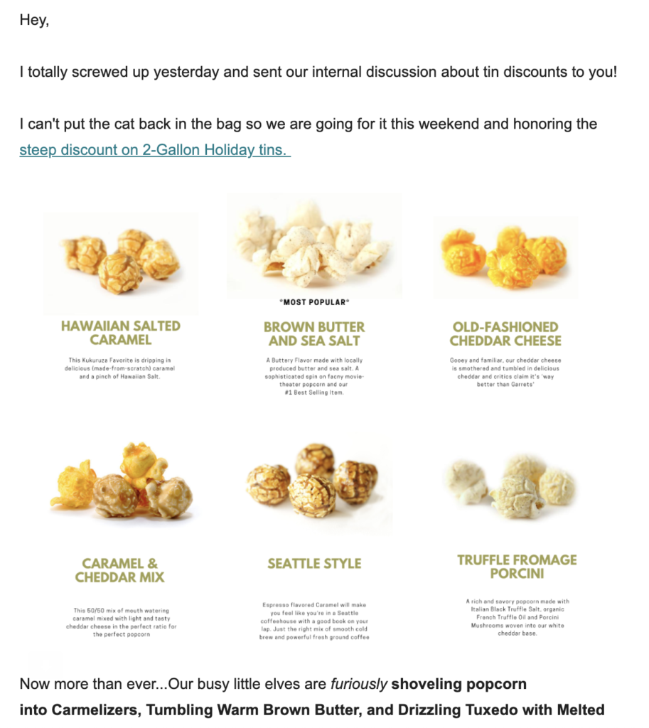 Kukuruza atvainošanās e-pasta sagatave