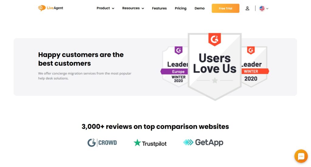 LiveAgent balvas