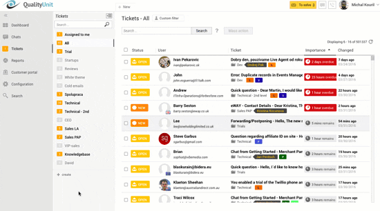 LiveAgent atbilde uz pieteikumu - gif