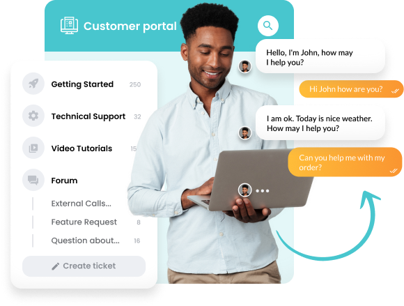LiveAgent - customer portal functions
