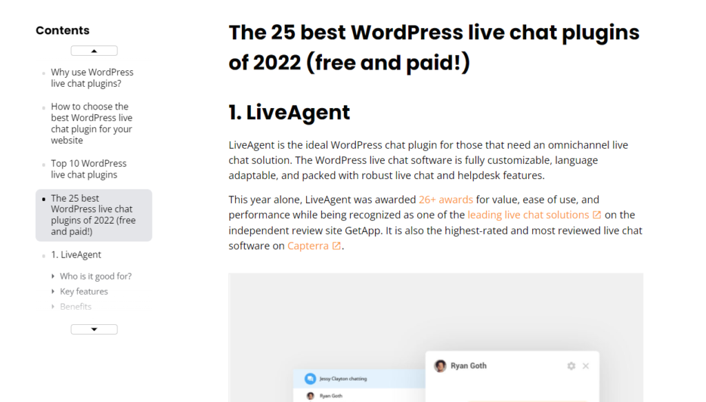 Galvenes tagu piemērs