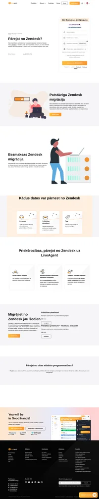 Sāciet Zendesk datu migrāciju, noklikšķinot uz vienkārša aktivizēšanas slīdņa. Visi Jūsu palīdzības pieteikumi un aģenti tiks droši pārnesti uz LiveAgent.