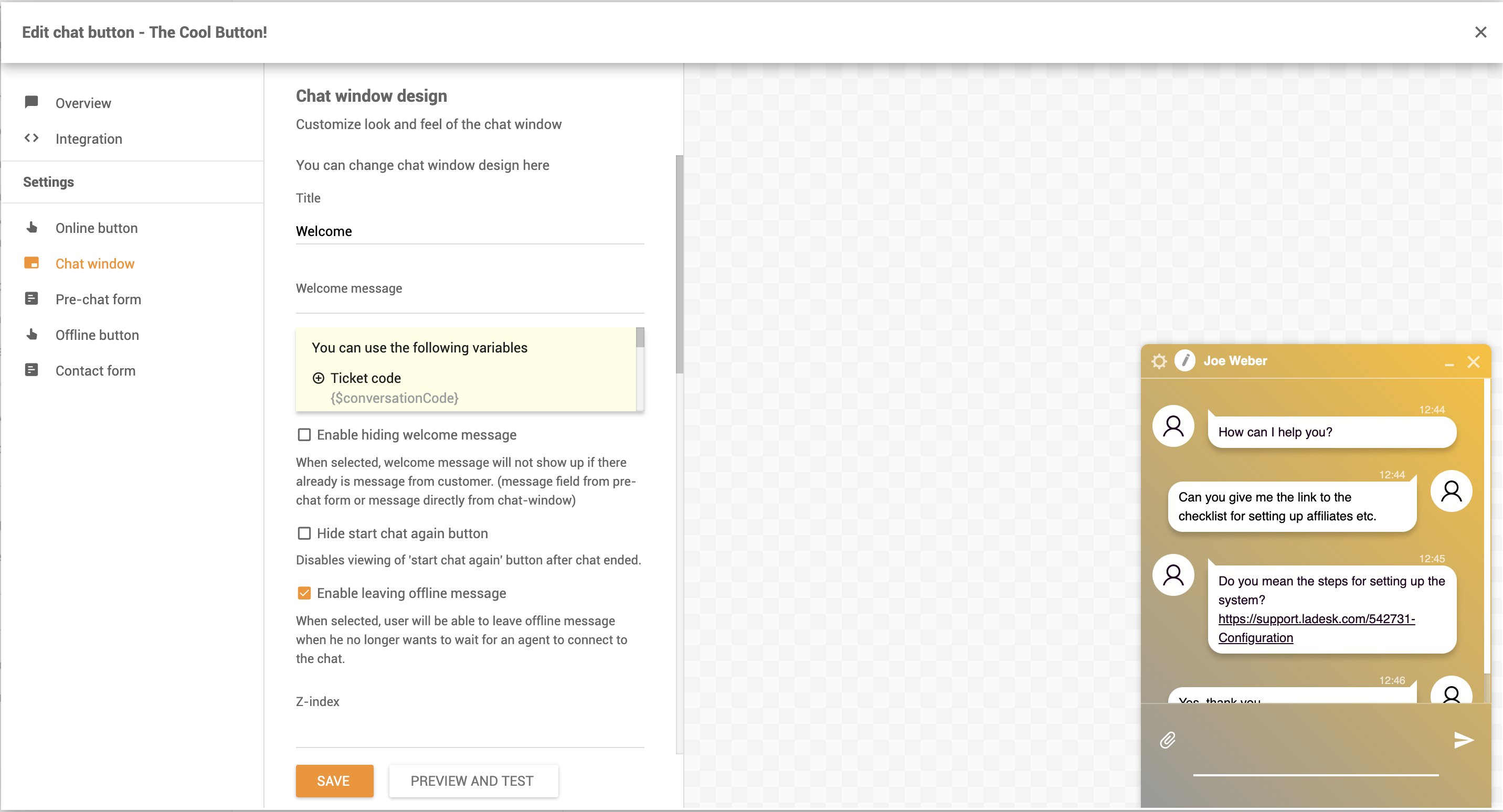 pielāgojiet čata logu