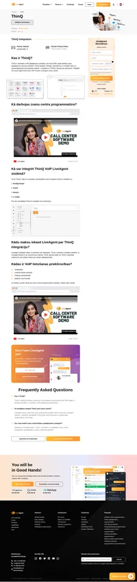 ThinQ ir Amerikas VoIP pakalpojumu sniedzējs, kas piedāvā zvanu pakalpojumus biznesa klientiem. Uzziniet vairāk par ThinQ integrāciju LiveAgent un tās priekšrocībām.