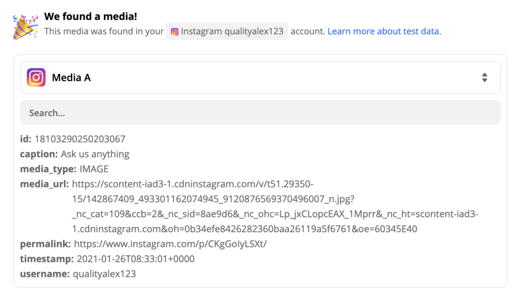 Instagram trigera veiksmīga pārbaude