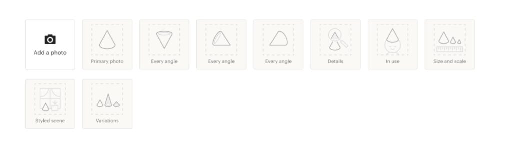 Pievienot produkta fotoattēlu savam Etsy veikalam